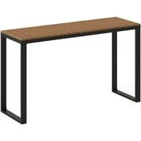 KOMFOTTEU Gartentisch, Bartisch Beistelltisch wetterfest mit Holzoptik