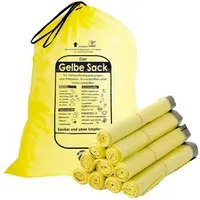 ARLI Müllbeutel Der Gelbe Sack 90L HDPE Müllbeutel gelbe Müllsäcke, Zubehör für Mülltonne, mit Zugband