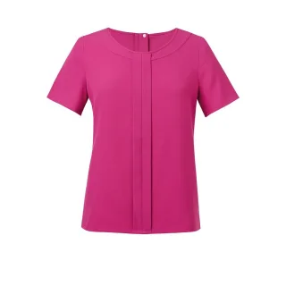 Brook Taverner - "Verona" Bluse für Damen kurzärmlig (Fuchsie)