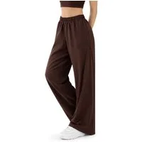 Smilodox Jogginghose Ylena, Sweatpants Damen, Loose Fit, Wide Leg mit Tunnelzug, Sport Elastischer Bund, Kordelzug, weites Bein, Logo, Gym & Homewear
