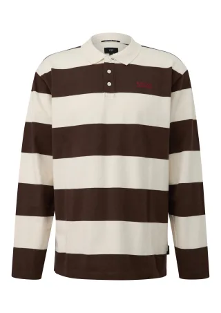 qs - Polo-Shirt braun/creme - Gr. - S