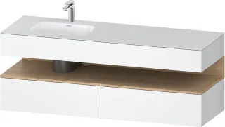 Duravit Qatego Einbauwaschtisch mit Konsolenwaschtischunterbau Weiß Matt 1600x500x600 mm - QA4795030 QA4795030180000