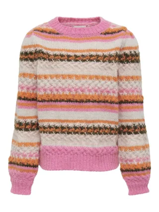 KIDS ONLY - KOGMABEL LIFE L/S STRIPE PULLOVER morning glory - Gr. - 164