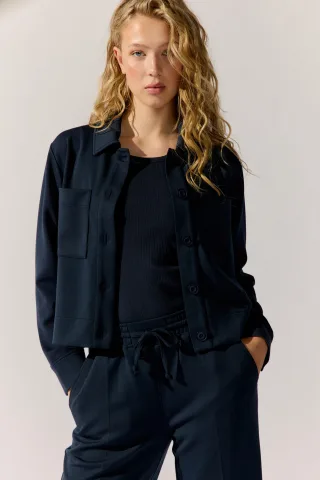 THE FASHION PEOPLE - Jacket Silk Touch night blue - Gr. - XXL