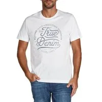 MUSTANG T-Shirt Herren Printshirt Regular Fit (1-tlg) Kurzarm Tee Shirt mit Rundhalsausschnitt aus 100% Baumwolle