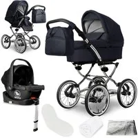 bergsteiger Kombi-Kinderwagen Venedig Retro-Kinderwagen 3in1, (10-tlg)