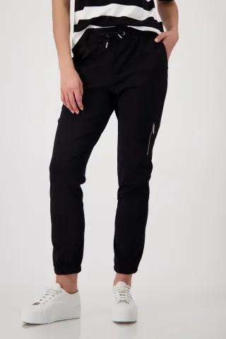 monari - Jogger mit Reißverschlusstasche schwarz - Gr. - 36