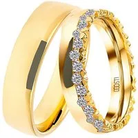 DOOSTI Trauring Schmuck Geschenk Silber 925 Trauring Ehering Partnerring LIEBE, wahlweise mit oder ohne Zirkonia