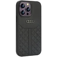 Audi Handyhülle Case iPhone 14 Pro Max Audi Serie Q8 schwarz Echtleder Logo Kunststof 6,7 Zoll, Kantenschutz