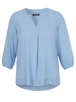 Frapp - Bluse V-Ausschnitt 3/4 Arm azur blue - Gr. - 46