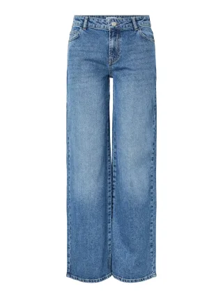 PIECES - PCSELMA LW WIDE JEANS NEW MB NOOS BC Medium Blue Denim - Gr. - 32