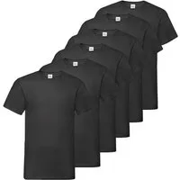 Fruit of the Loom T-Shirt (Packung, 6-tlg) aus Baumwolle, V-Ausschnitt, 6-teilig