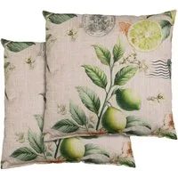 GO-DE Zierkissen Klara, (Spar-Set, 2 St), Lemon sand - Maße BxLxH ca.: 48 cm x 48 cm x cm