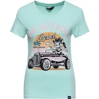 QueenKerosin Print-Shirt The Hot Road Rebel (1-tlg) mit auffälligem Frontprint