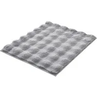 Kleine Wolke Badematte Cloud, Badvorleger, Badezimmer Teppich, Höhe 28 mm, rutschhemmend beschichtet, fußbodenheizungsgeeignet, Polyester, rechteckig, Badteppich, Uni Farben, Hoch-Tief Effekt, besonders weich