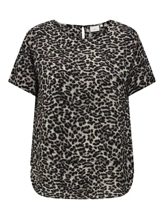 ONLY CARMAKOMA - CARVICA S/S TOP WVN NOOS Pumice Stone - Gr. - 52