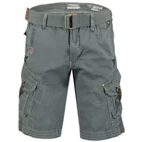 Geographical Norway Cargoshorts Herren kurze Hose PEANUT Blau (1-tlg) Mit Gürtel