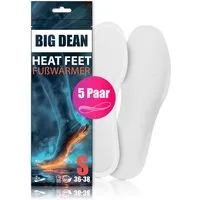 BigDean Thermosohlen 5 Paar Fußwärmer Sohlenwärmer für Schuhgröße 36-38 8h Wärme (Set, 5-tlg., 5 Paar), Sohlenwärmer für Schuhgröße 36-38