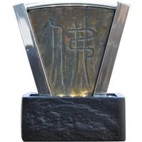 Köhko Zimmerbrunnen Zimmerbrunnen 25101 aus Edelstahl mit LED-Beleuchtung