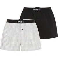 BOSS Pyjamashorts 2P Boxer Shorts EW (Packung, 2-tlg., 2er) mit Logobund