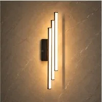 Nettlife LED Wandleuchte Modern Schwarz Innen 6/12/18/27W 3000K Flur Wandbeleuchtung, LED fest integriert, Warmweiß, Wandlicht für Wohnzimmer Schlafzimmer Küche
