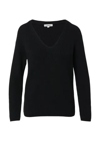 s.Oliver Red Label - Strickpullover schwarz - Gr. - 44