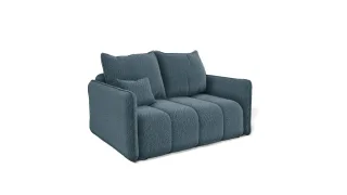 Sofa Designersofa 2-Sitzer MORGANO Stoff Abriamo Blau