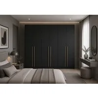 MOEBLO Drehtürenschrank Glamy 6D (Moderner 6-türiger Kleiderschrank mit viel Stauraum, vier Kleiderstangen, Einlegeböden – Ideal für Schlafzimmer, Ankleidezimmer, Schrank Garderobe Drehtürenschrank) (BxHxT): 230 cm x 210 cm x 57 cm