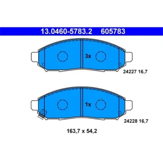 ATE Bremsbel?ge vorne Nissan Evalia Leaf Np300 Nv200 Pathfinder