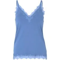 rosemunde Spaghettitop Billie Strap Top Vintage-Spitzenbesatz an Ausschnitt und Saum, feminin