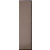 ELBERSDRUCKE Schiebegardine Schiebevorhang mit Klettband Feel Good Uni braun 245 x 60 cm (1 St), Klettband, transparent, Polyester, einfarbig, modern