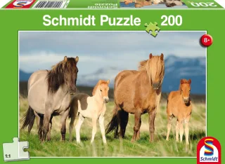 Schmidt Puzzle 56199 - Pferdefamilie [200 Teile]