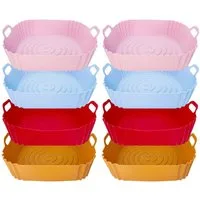FELIXLEO Silikonform Silikonformen für Heißluftfritteuse Wiederverwendbare Korb & Backform, (8-tlg)