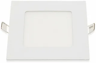 OPTONICA LED-Einbauleuchte 2614, 6 W, 440 lm, 6000K, eckig, 95 RA, weiß