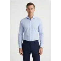 BOSS Businesshemd HANK Kentkragen, Regular Fit, gestreift, Baumwollmischung