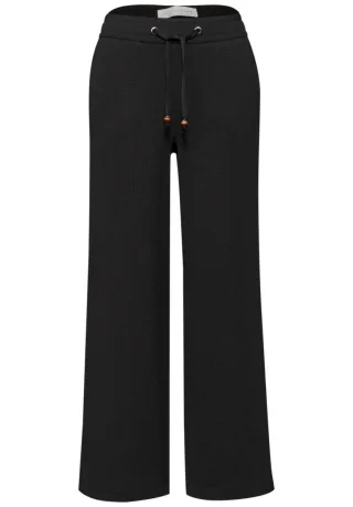 Street One - Culotte Hose im Loose Fit mit weitem Bein schwarz - Gr. - 30