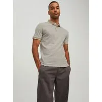 Jack & Jones Poloshirt JJEPAULOS Poloshirt mit klassischem Kragen und figurbetonter Form Logostickerei, modisch, schmal, Baumwolle, Polokragen