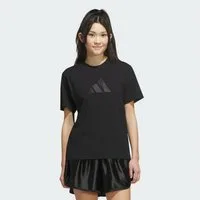 adidas Sportswear T-Shirt SATIN-FILLED LOGO GRAFIK T-SHIRT (1-tlg)