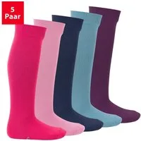 Footstar Langsocken EVERYDAY! 5 Paar Kinder Kniestrümpfe Lange Socken für Mädchen & Jungen