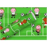 Braun+Company Atelier Geschenkpapier Geschenkpapier Fußballspiel 2 m