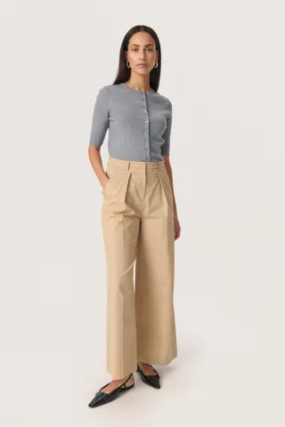 Pants Suiting Gerade Passform Travertine beige