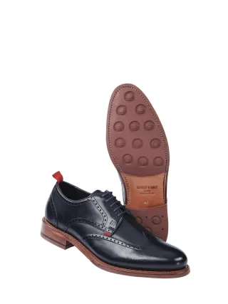 Gordon & Bros Herren Goodyear-Budapester Blau Obermaterial: Kalbleder