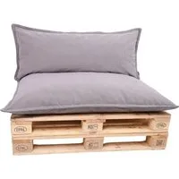 TexDeko Palettenkissen TexDeko Cord 2-TLG Palettenkissen-Set wasserabweisend, 1x Palettenkissen (Sitzkissen) + 1x Rückenkissen, Premium Qualität