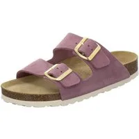 AFS-Schuhe 210065 Zweischnaller Pantolette für Damen mit Fußbett, bequeme Sandalen aus Leder