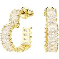 Swarovski Paar Creolen Schmuck Geschenk Matrix Ohrringe Herz, mit Swarovski® Zirkonia (synth) - Einhänger abnehmbar