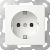 Schutzkontaktsteckdose Typ F 16 Ampere 250 Volt Unterputz mit Steckklemme weiß (matt), Retail