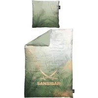 Sansibar Sylt Bettwäsche Sansibar "Jungle", 100% Baumwoll-Satin, exotisches Design Leo Print, Baumwolle, 2 teilig, hochwertig, hautfreundlich, pflegeleicht, zeitlos elegant