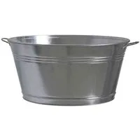 Siena Garden Pflanzkübel Zinkwanne, silber, Ø 51 x 25 cm Stahlblech, verzinkt