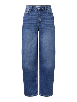 PIECES - PCGRACE MW BARREL ANK JEANS NOOS BC Medium Blue Denim - Gr. - 32