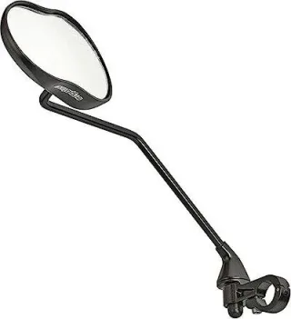 Ergotec Rückspiegel M-99-LV, für Linksmontage, langarm, alu, einklappbar, schwarz